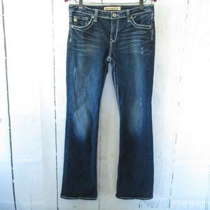 Big Star Jeans 31 L Hazel Curvy Fit Dark Distressed Bootcut